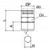 Штуцер цанговыйR1/4-12 мм CDC BPC-12-R02