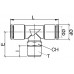 Тройник цанговыйR1/2-12 мм CDC BPT-12-R04