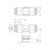 Тройник цанговыйM14-6 мм CDC PT-06-M14