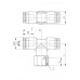 Тройник цанговыйM6-4 мм CDC PTF-04-M6