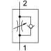 Дроссель с обратным клапаном Festo CRGRLA-1/4-B 161405