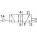 Пневмораспределитель 5/2 Festo VUWG-L14-M52-A-G18