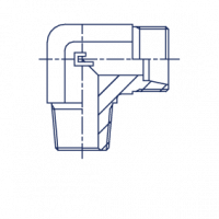 Штуцер ввертной F 24 Угол 90° метрический конус уплотнение тип С - 102204.1