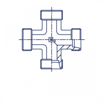 Соединение проходное крестовое - 104019.1