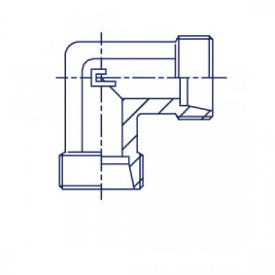 Соединение проходное Угол 90° PD - 103803.1