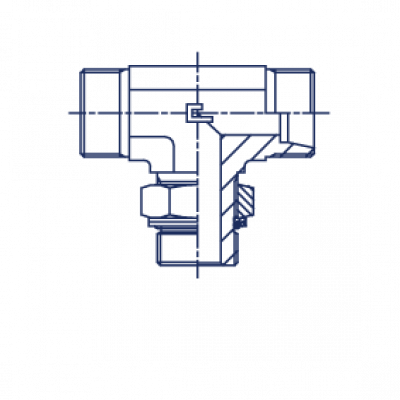 Штуцер ввертной регулируемый FR 24 Т-образное BSP уплотнение тип G - 107013.1