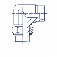 Штуцер ввертной регулируемый FR 24 Угол 90° метрический уплотнение тип G - 106204.1