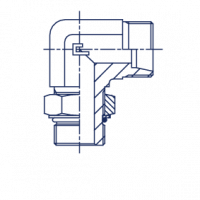 Штуцер ввертной регулируемый FR 24 Угол 90° UNF уплотнение тип А - 106304.1
