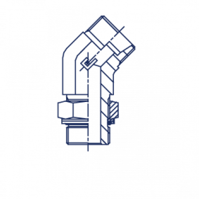 Штуцер ввертной регулируемый FR 24 Угол 45° метрический уплотнение тип G - 106514.1