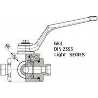 Кран 3-х ходовой шаровый M12x1.5 6L DN 06 P=500 GE3L DIN2353 Light VS-BV-3L-M06L-DN06-P50