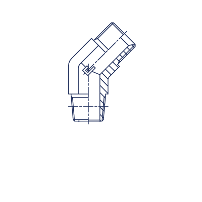 Угловой адаптер NPT 45° - 302707