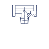 Штуцер ввертной с внутренней резьбой FS T-образное NPT уплотнение тип С - 304901