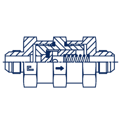 Обратный клапан с развальцовкой 37° с резьбой UNF - 511407.3