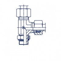Штуцер ввертной регулируемый FR 24 L-образное метрический уплотнение тип G в сборе с В4 - 106823.4