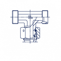 Соединение проходное с накидной гайкой PN Т-образное - 605004.1