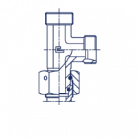 Соединение проходное с накидной гайкой PN L-образное - 604604.1