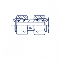 Соединение проходное с накидной гайкой PN Прямое гайка-гайка - 603504