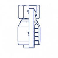 Фитинг предпресованный BSP внутренняя резьба конус 60° O'RING шестигранная гайка BS 5200 - ISO - HX0404FGOL