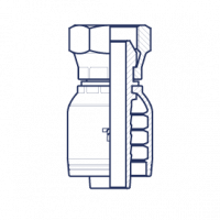 Фитинг предпресованный BSP внутренняя резьба конус 60° предварительно обжатая гайка BS 5200 - ISO 12151-6 - HX0302FGP