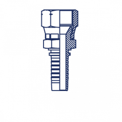 Фитинг для РВД POWERMASTER JIS внутренняя резьба обжатая гайка - 28611-20-08-PM