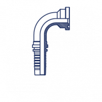 Фланец для РВД Powermaster SFS 6000 угол 90° - 87691-32-24-PM