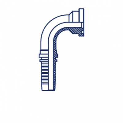 Фланец для РВД Powermaster SFS 6000 угол 90° - 87691-32-24-PM