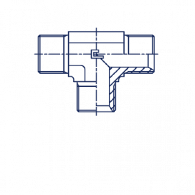 Соединение проходное штуцер-штуцер P T-образное метрический - 303507
