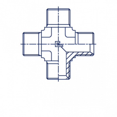 Соединение проходное штуцер-штуцер P Крестовые BSP - 303608