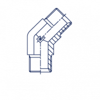 Соединение проходное штуцер-штуцер P Угловой адаптер BSP 45° - 302801