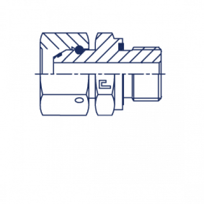 Прямой адаптер метрический уплотнение тип H - 307507
