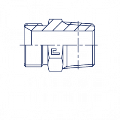Прямой адаптер BSPT уплотнение тип C - 300318