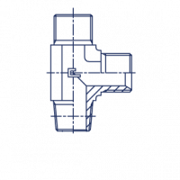 L-образный штуцер NPT с уплотнением, тип С, угол конуса 60° - 303101