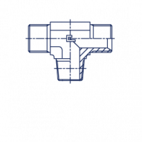T-образный штуцер BSPT с уплотнением, тип С, угол конуса 60° - 303201