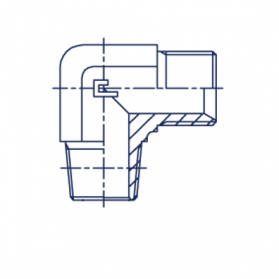 Угловой адаптер NPТ 90° уплотнение тип C - 302310