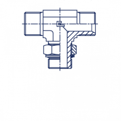 Штуцер ввертной регулируемый FR угол конуса 60° T-образное метрический уплотнение тип G - 306106