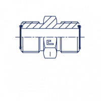 Прямое проходное соединение для гидравлических систем - 401701