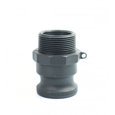 Кулачковое соединение тип FPPB, Штуцер (ниппель) с резьбой BSPT (MIL-C-27487) Полипропилен - 075FPPB