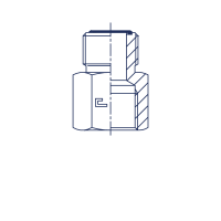 Прямой штуцер NPTF c внутренней резьбой - 401101