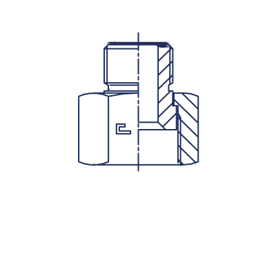Соединение проходное P Прямое с внутренней резьбой - 401907
