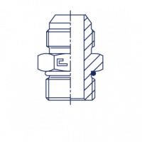 Штуцер ввертной F Прямой UNF уплотнение тип A - 200519.3