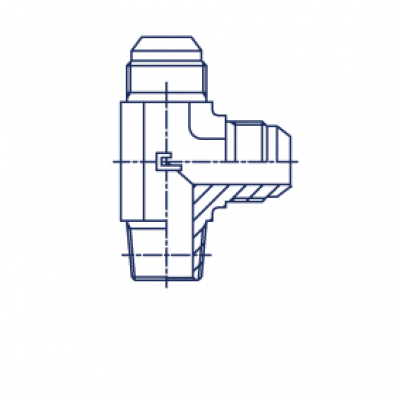 L-образный штуцер BSPT с уплотнением и развальцовкой 37°, тип С - 201403.3
