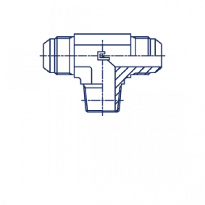 T-образный штуцер BSPT с уплотнением и развальцовкой 37°, тип С - 201604.3