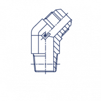 Штуцер ввертной F Угол 45° BSPT уплотнение тип C - 201201.3