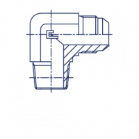 Штуцер ввертной F Угол 90° NPTF уплотнение тип C - 201128.3