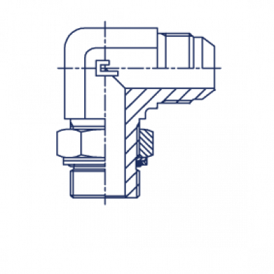 Штуцер ввертной регулируемый FR Угол 90° метрический, уплотнение тип G - 204514.3