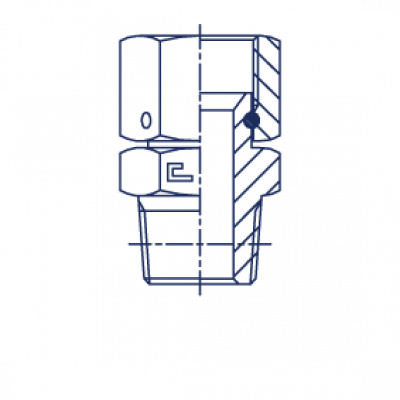 Штуцер ввертной с накидной гайкой FN Прямое NPTF уплотнение тип C - 203906