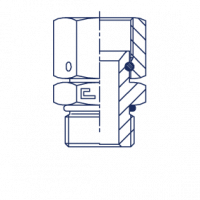 Штуцер ввертной с накидной гайкой FN Прямое UNF уплотнение тип A - 203701