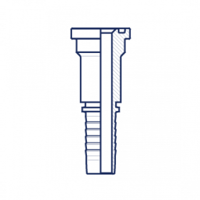 Фланец для РВД Tieffe SF Interlock KOMATSU 3000 - CX1010FL45