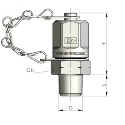 Контрольная точка 16x1.5 - BSP (Ш) 1/4 flat face (металл.-пластик.) S107141500