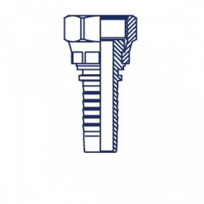 Фитинг для РВД POWERMASTER ORFS внутренняя резьба обжатая гайка (метрика) - 20211-20-08T-PM